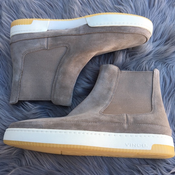 Vince Light Brown Newlyn Chelsea Suede Sneakers - Picture 2 of 6